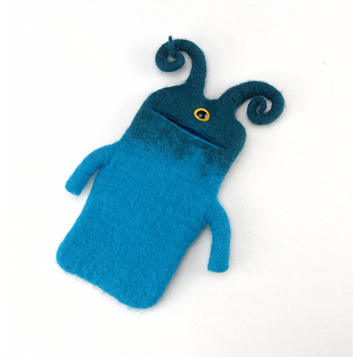 Handytasche in Monstieform aus Filz