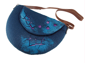 Tasche in Schollentechnik aus Filz