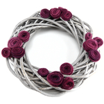 Weidenkranz mit gefilzten Rosen